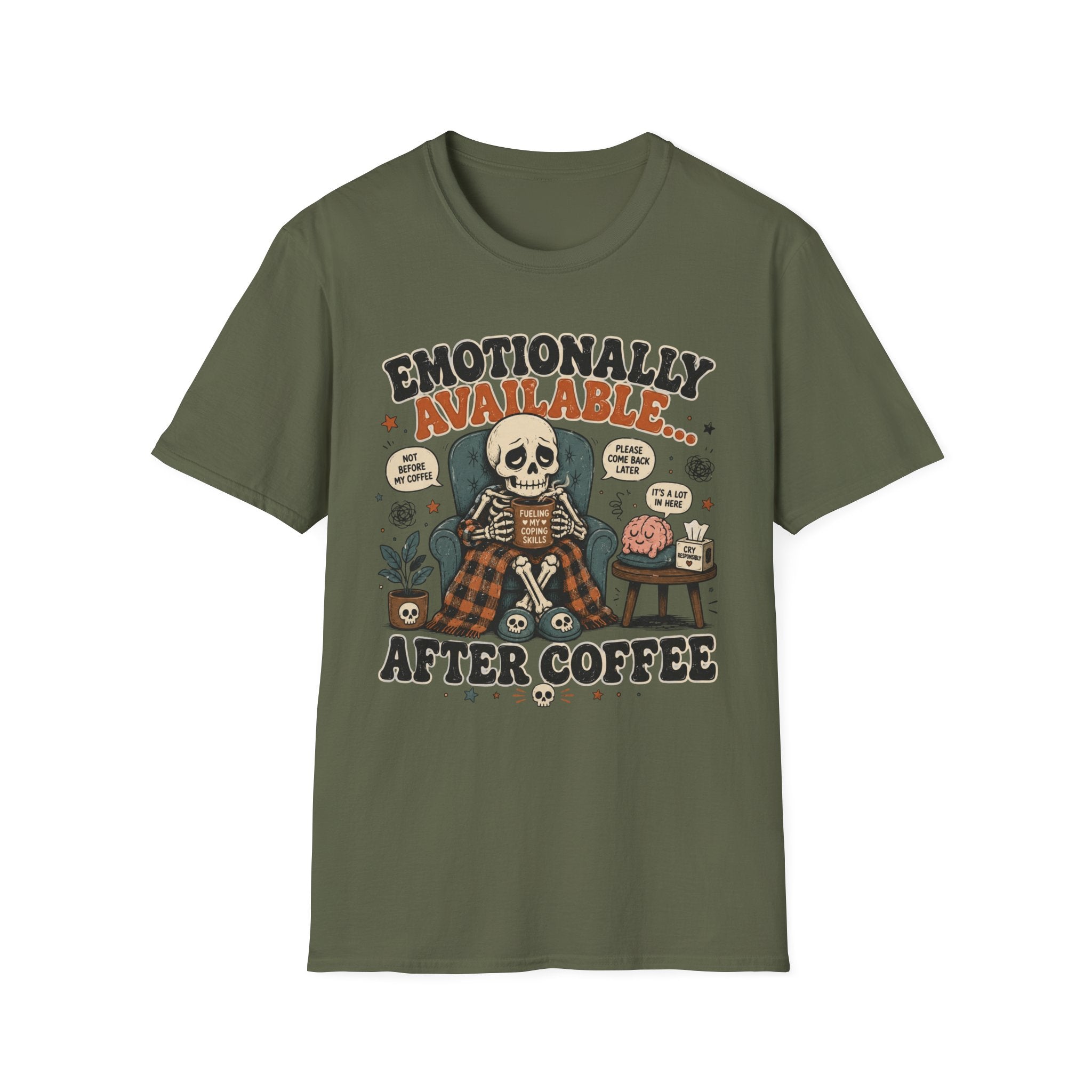 Emotionally Available After Coffee V3 T-Shirt