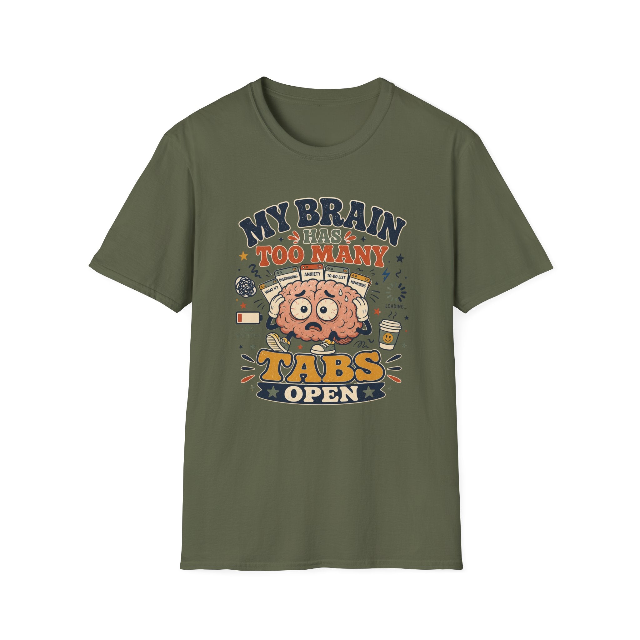 Too Many Tabs Open Brain T-Shirt